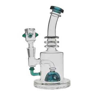 Glass Bong With Mini Egg Fab Perc Thick Green