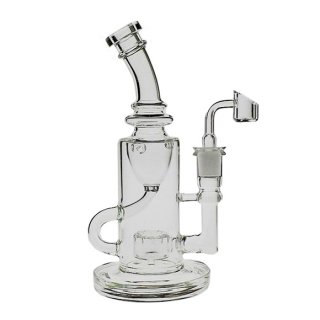 9.5" Tall Klein Oil Rigs outside Recycler Glass Bongs Clear Female Joint Size 14.4mm