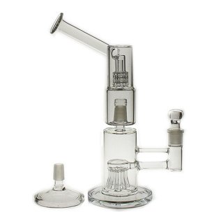Glass Water Pipe with Matrix percolator VapeXhale HydraTubes and Tree Bong Clear Base joint size 18.8mm