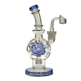 8 Inch Tall Glass Bongs Ball FAB Dab Rig Blue Female joint size 14.4mm